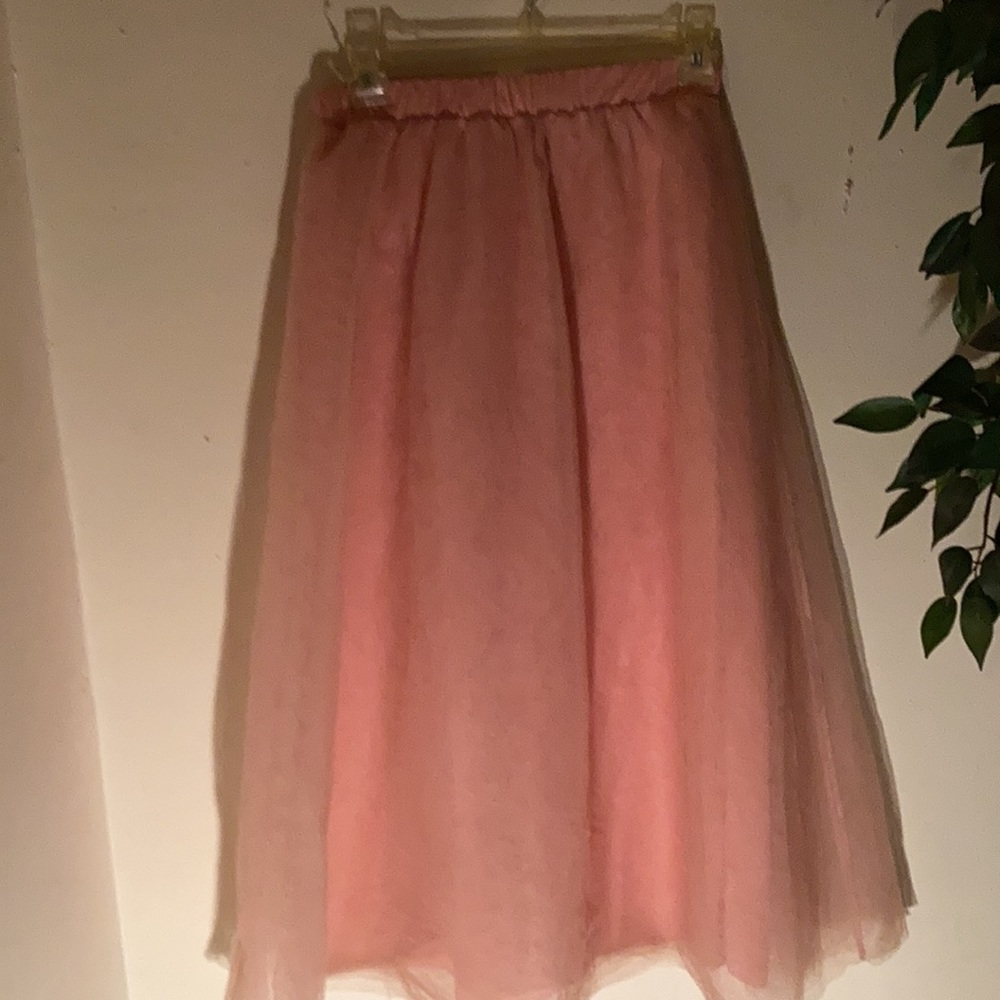 Freckles tulle maxi skirt Light Pink. XL - Picture 2 of 2